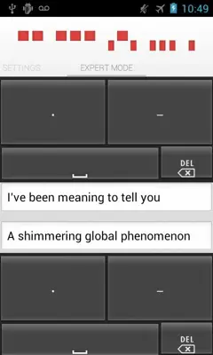 Morse Keyboard android App screenshot 0